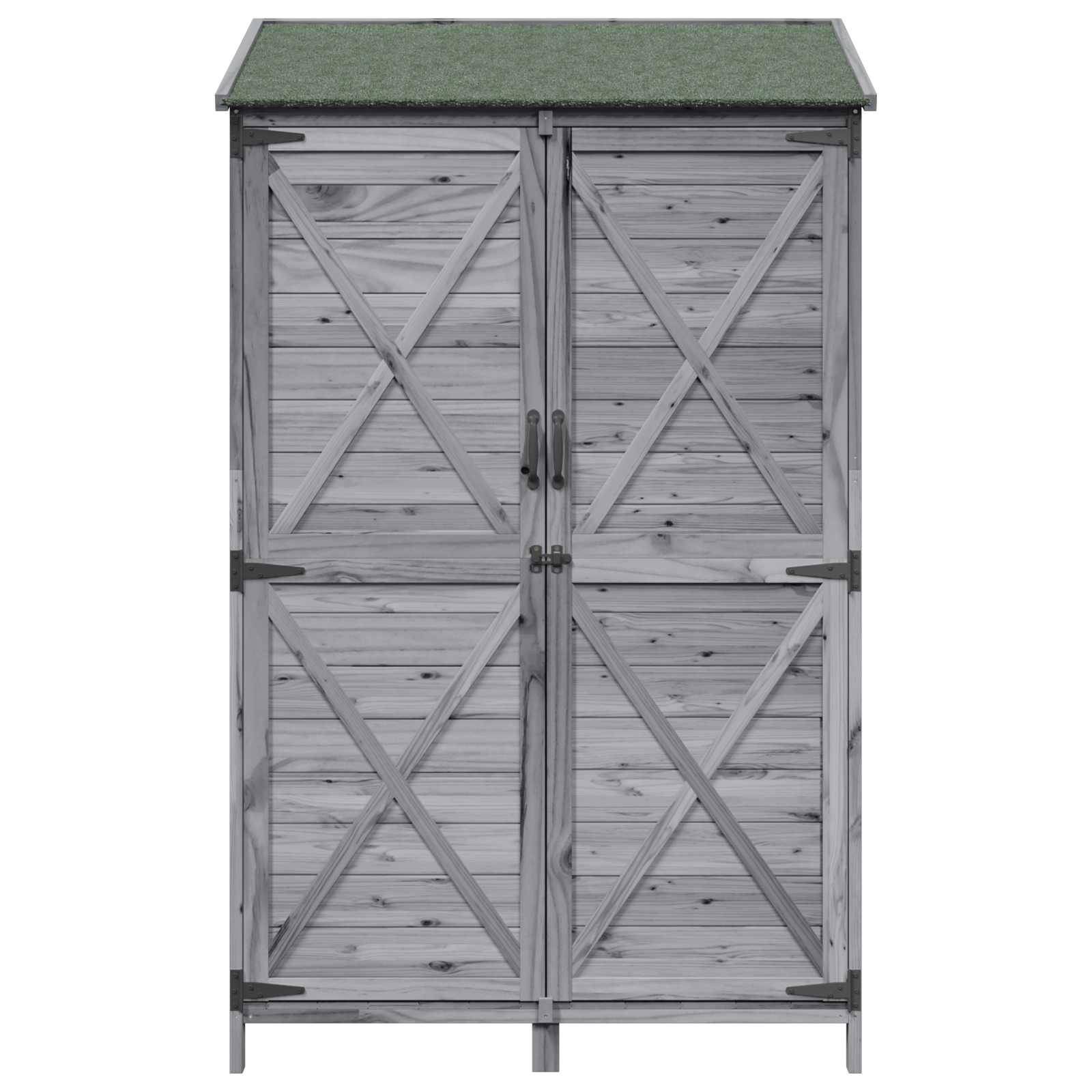 Vidaxl - Abri de jardin Gris 106 x 56 x 176,5 cm Bois d'ingénierie vidaXL 42033482 - Image 6