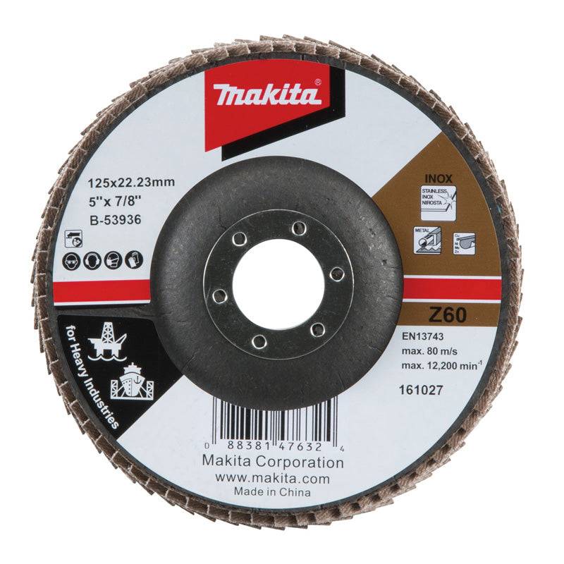 Makita - Disque à lamelles MAKITA B-53936 "Z" 125/22,23 Grain 60 Makita - Image 1