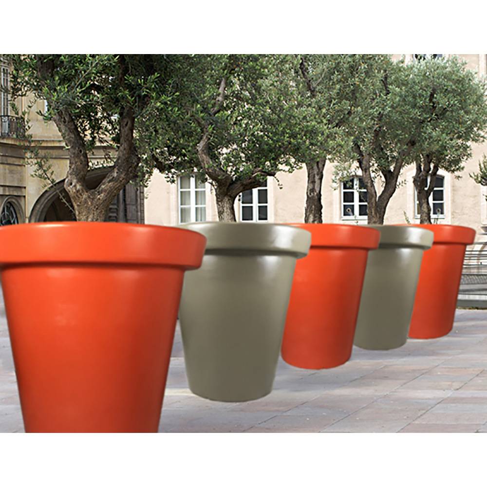Pot de fleurs rond xxl delight 760l-lot de 2 - plast'up rotomoulage - Image 3