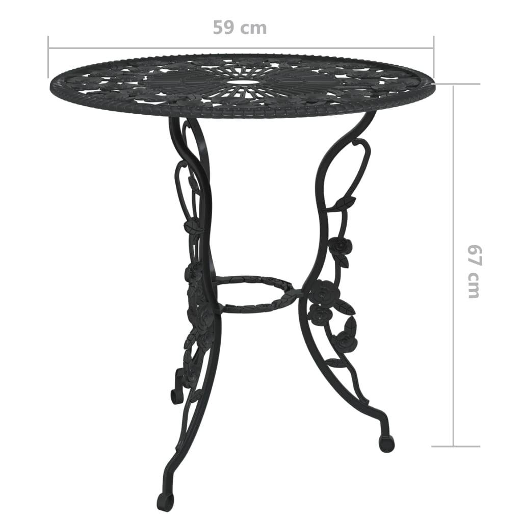 Vidaxl - Ensemble de bistro 3 pcs Aluminium coulé Noir vidaXL 317739 - Image 3