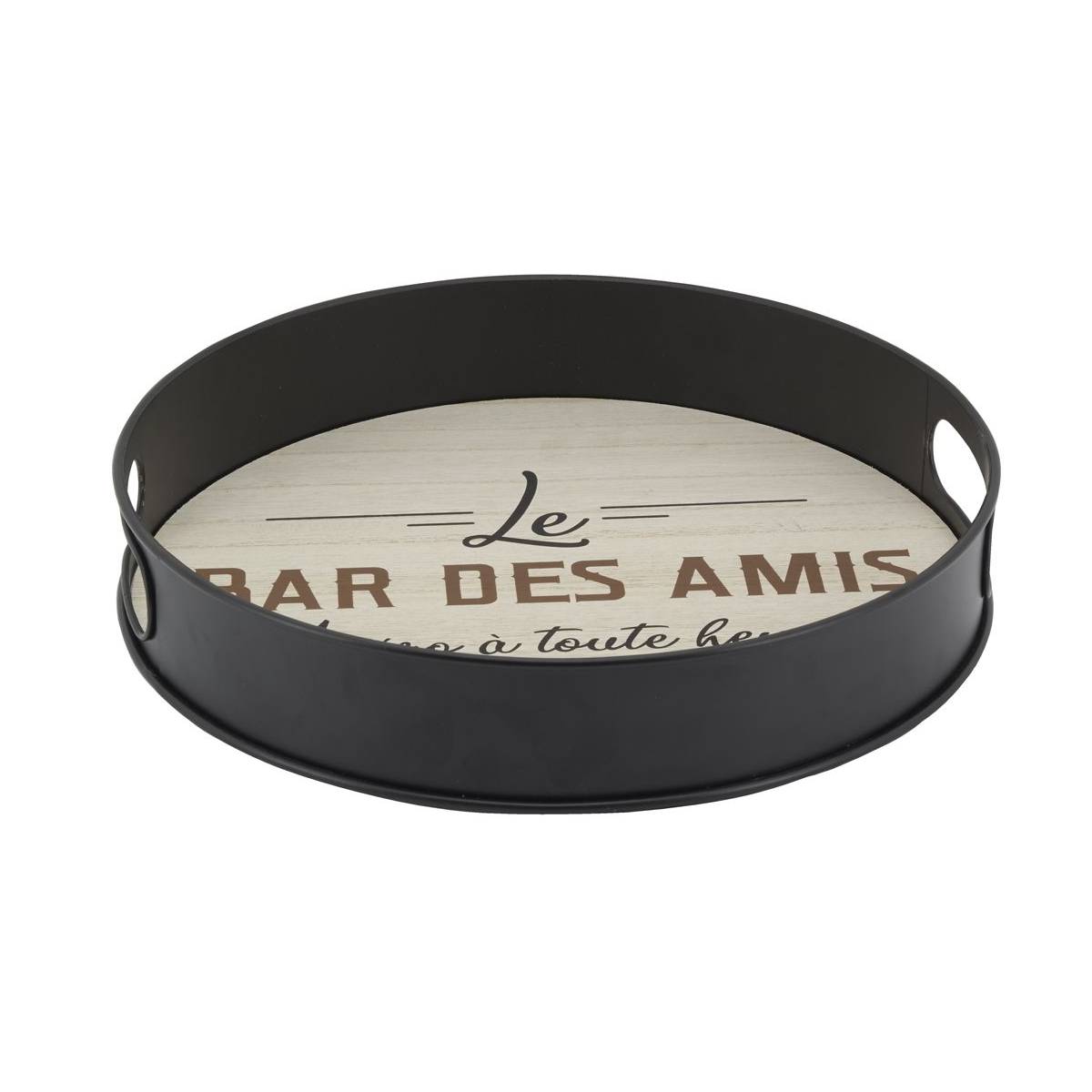 Aubry Gaspard - Plateau médium et métal noir Le bar des amis - Image 1
