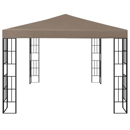 Pergola Jardin - Tonnelle de jardin - Belvédère 4x3 m Taupe MI44 - Image 3