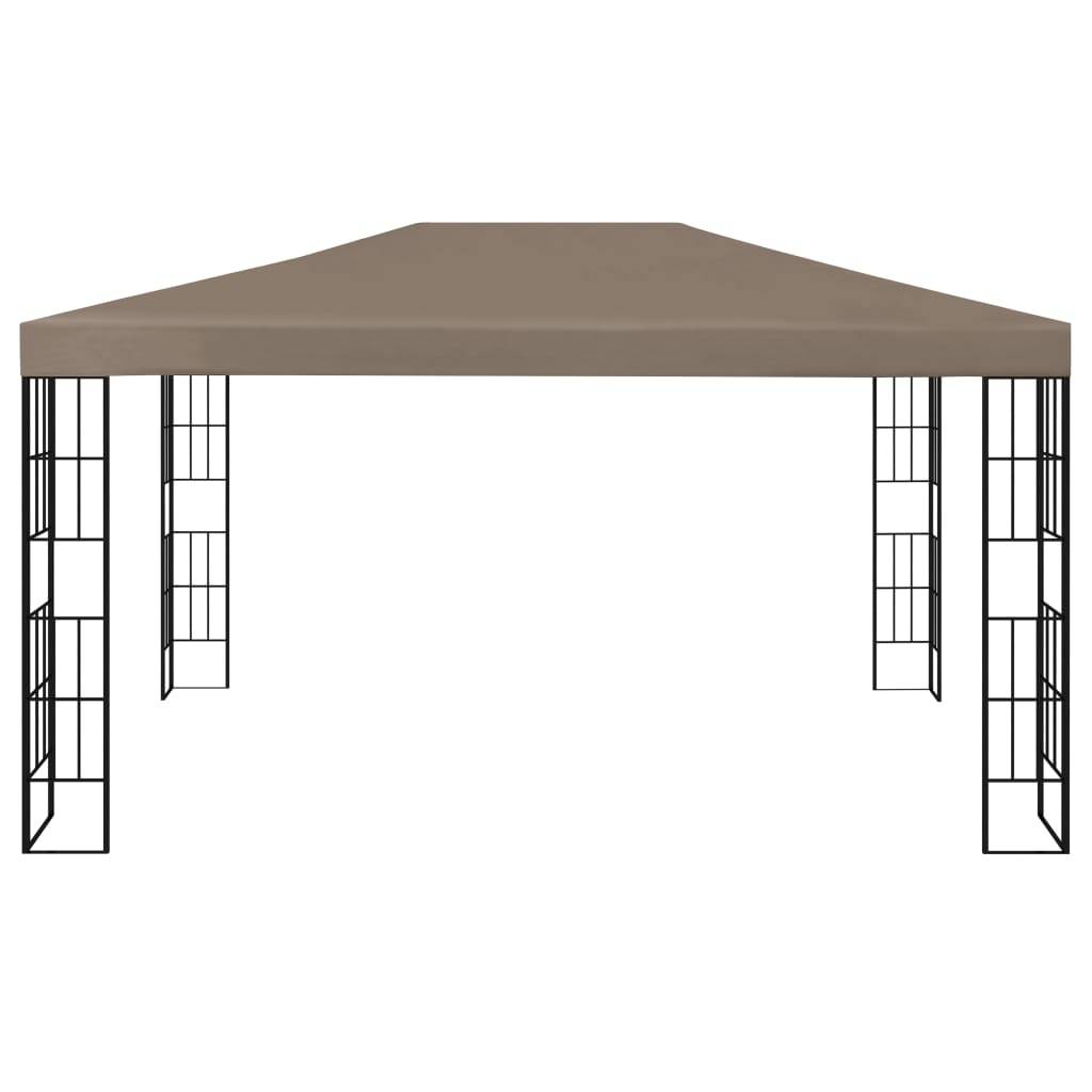 Pergola Jardin - Tonnelle de jardin - Belvédère 4x3 m Taupe MI44 - Image 1