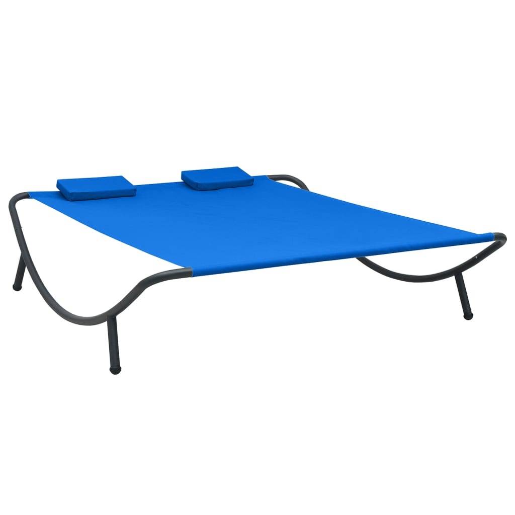 Prolenta Premium - Chaise longue pliante/transat Garinor Bleu 200 X 173 X 45 cm - P87209B - Image 1