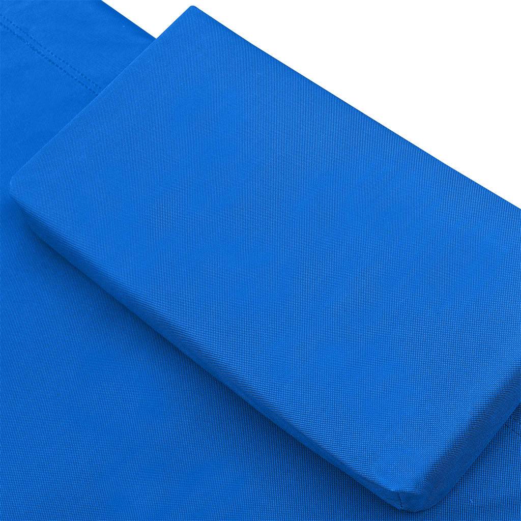 Prolenta Premium - Chaise longue pliante/transat Garinor Bleu 200 X 173 X 45 cm - P87209B - Image 5