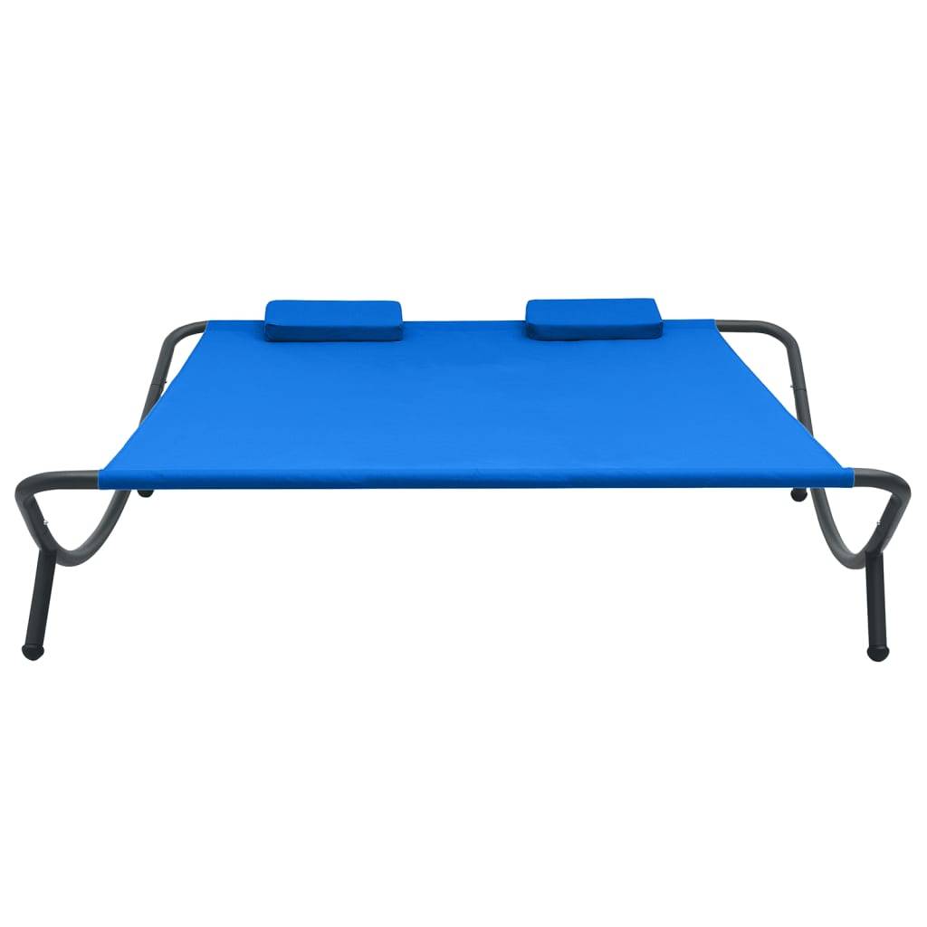 Prolenta Premium - Chaise longue pliante/transat  Garinor Bleu  200 X 173 X 45 cm  - P87209B - Image 2