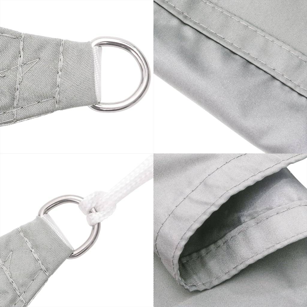 Voile d'ombrage polyester oxford gris clair 3 x 2,5 m - PANGIVO - Image 6
