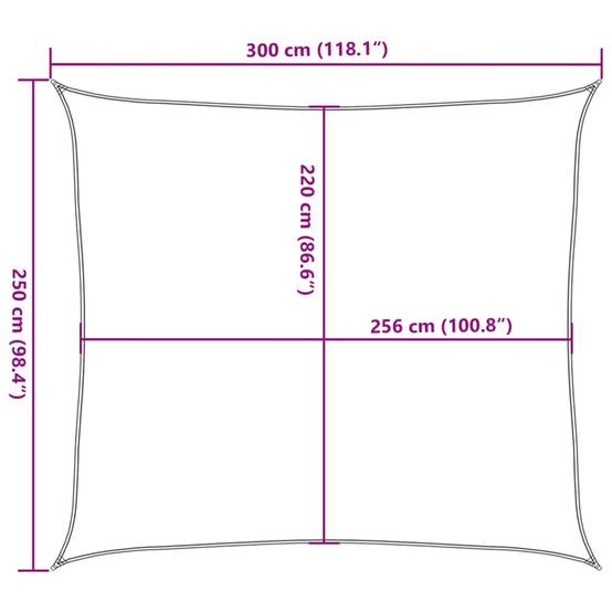 Voile d'ombrage polyester oxford gris clair 3 x 2,5 m - PANGIVO - Image 10
