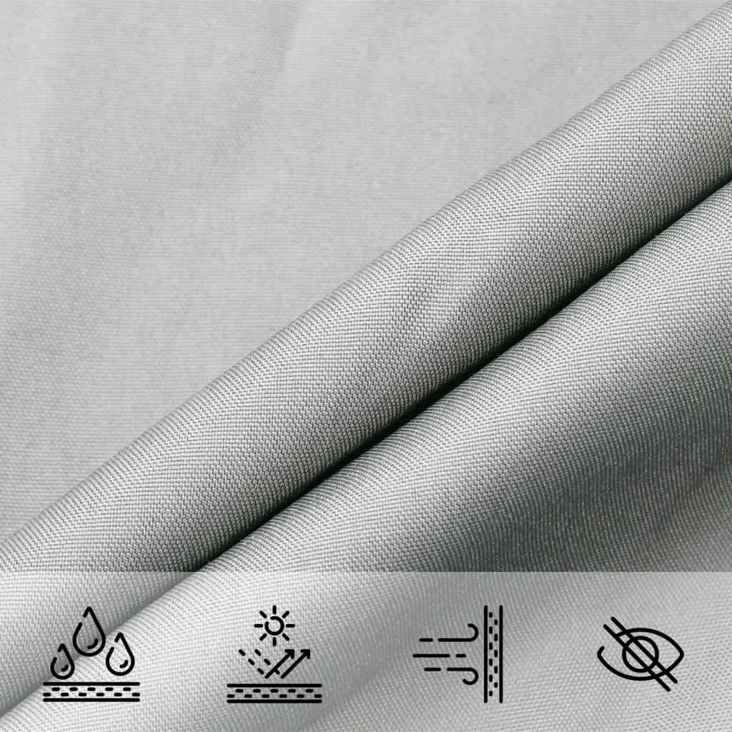 Voile d'ombrage polyester oxford gris clair 3 x 2,5 m - PANGIVO - Image 8