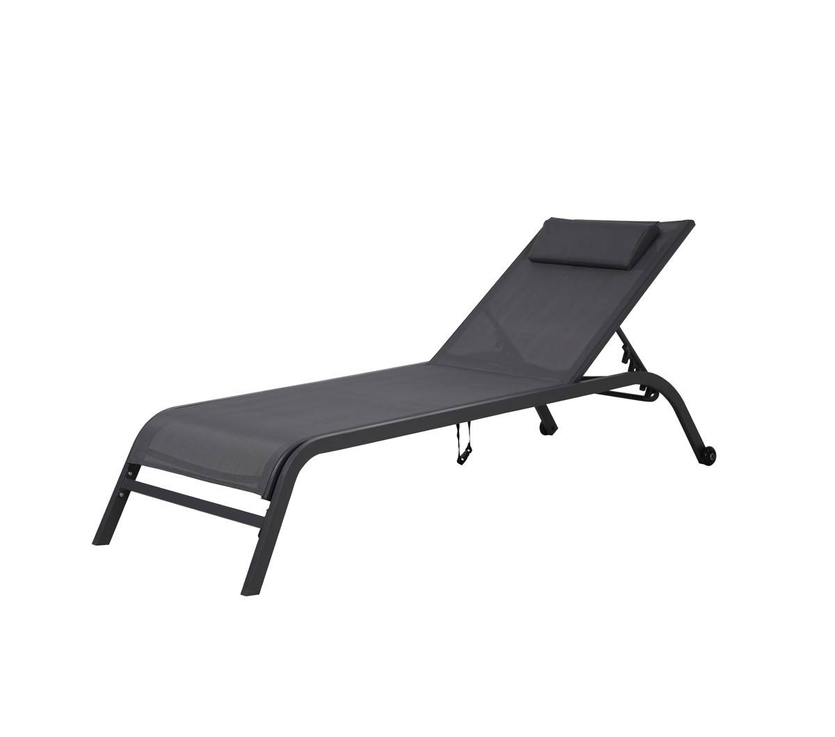 Transat de jardin en acier gris anthracite GOZO - Image 5