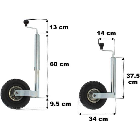 Gt Market - Roue jockey Ø 48 mm - Charge 150 kg - GT MARKET - Image 2