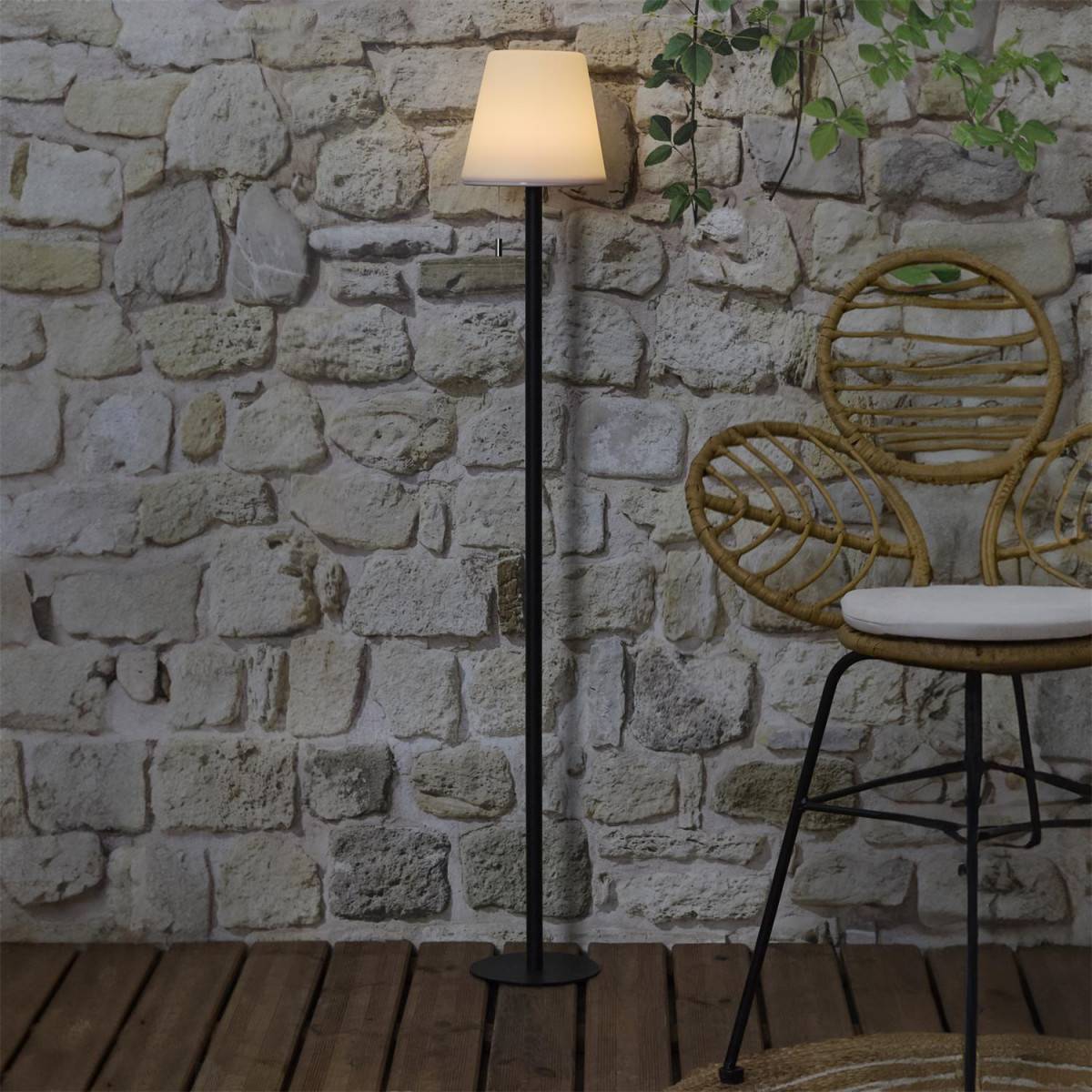 The Home Deco Factory - Lampadaire à LED Intérieur & Extérieur "RGB" 160cm Blanc & Noir - Image 9