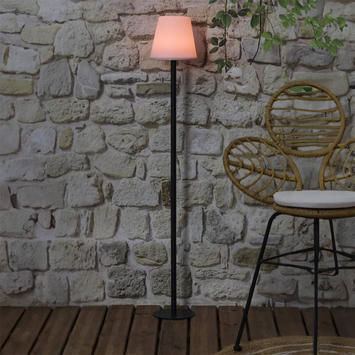 The Home Deco Factory - Lampadaire à LED Intérieur & Extérieur "RGB" 160cm Blanc & Noir - Image 8