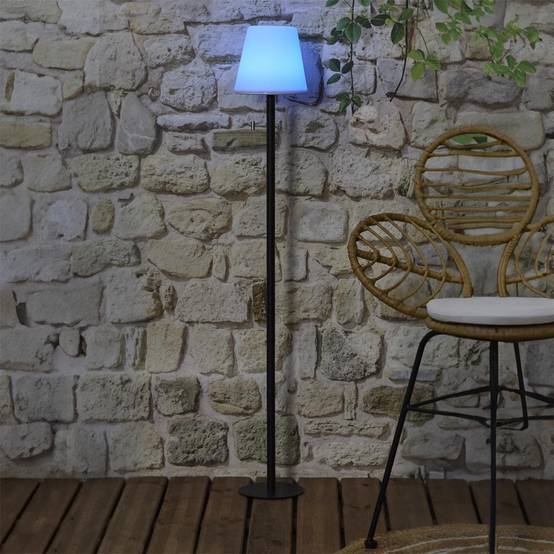 The Home Deco Factory - Lampadaire à LED Intérieur & Extérieur "RGB" 160cm Blanc & Noir - Image 4