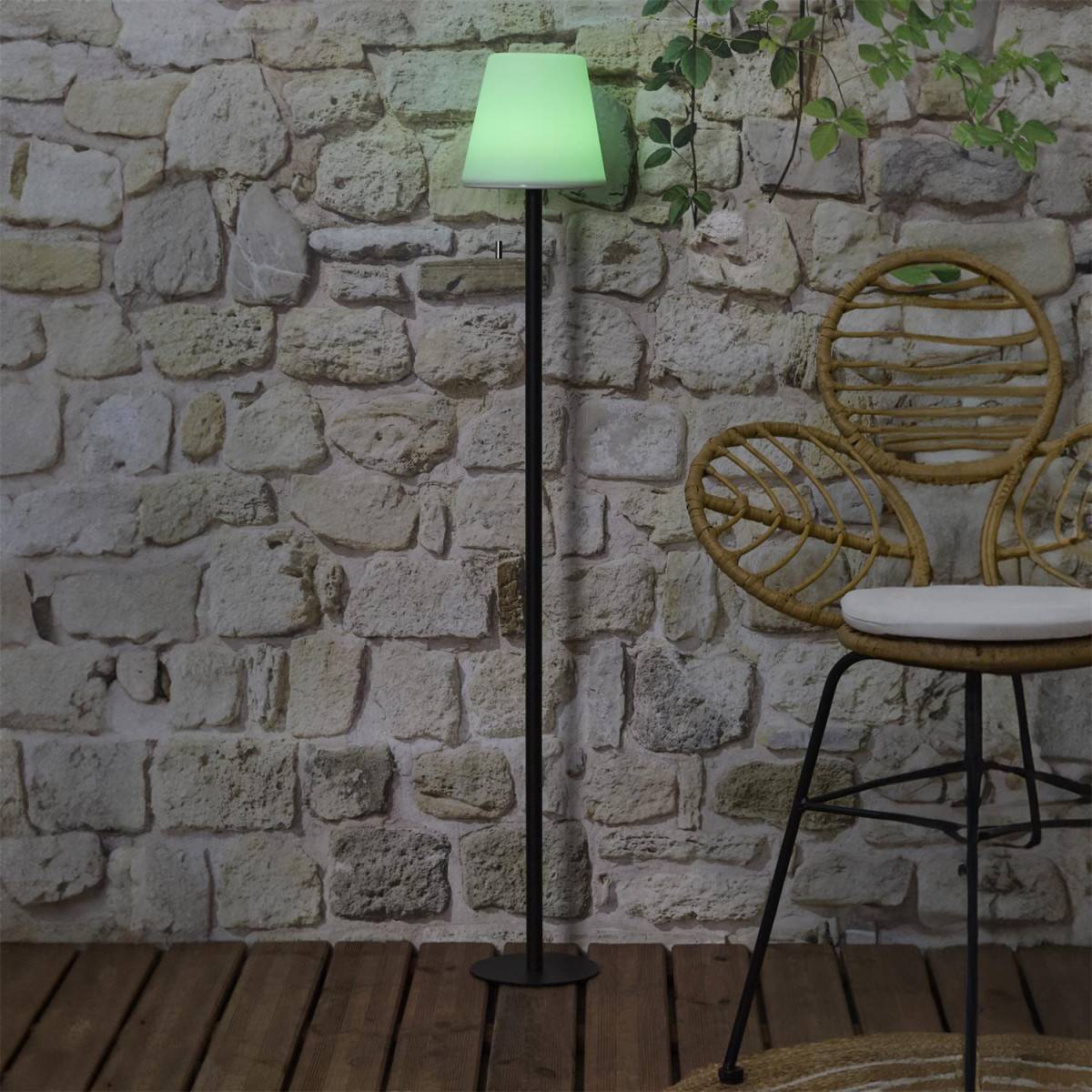 The Home Deco Factory - Lampadaire à LED Intérieur & Extérieur "RGB" 160cm Blanc & Noir - Image 10