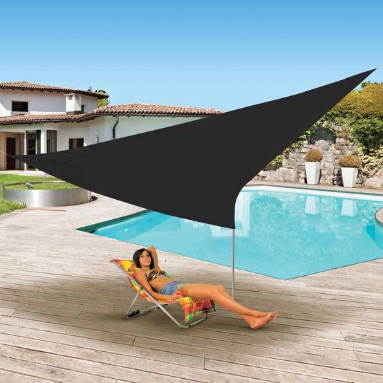 Voile d'ombrage triangulaire 3.6 mètres Noir - Image 2