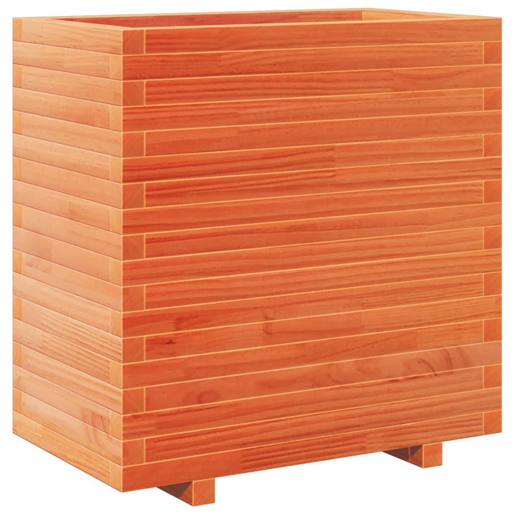 Jardinière | Pot de fleurs | Cache-pot | Bac à fleurs cire marron 70x40x72,5 cm bois de pin massif - Image 7