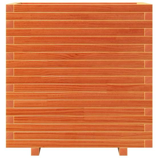 Jardinière | Pot de fleurs | Cache-pot | Bac à fleurs cire marron 70x40x72,5 cm bois de pin massif - Image 5