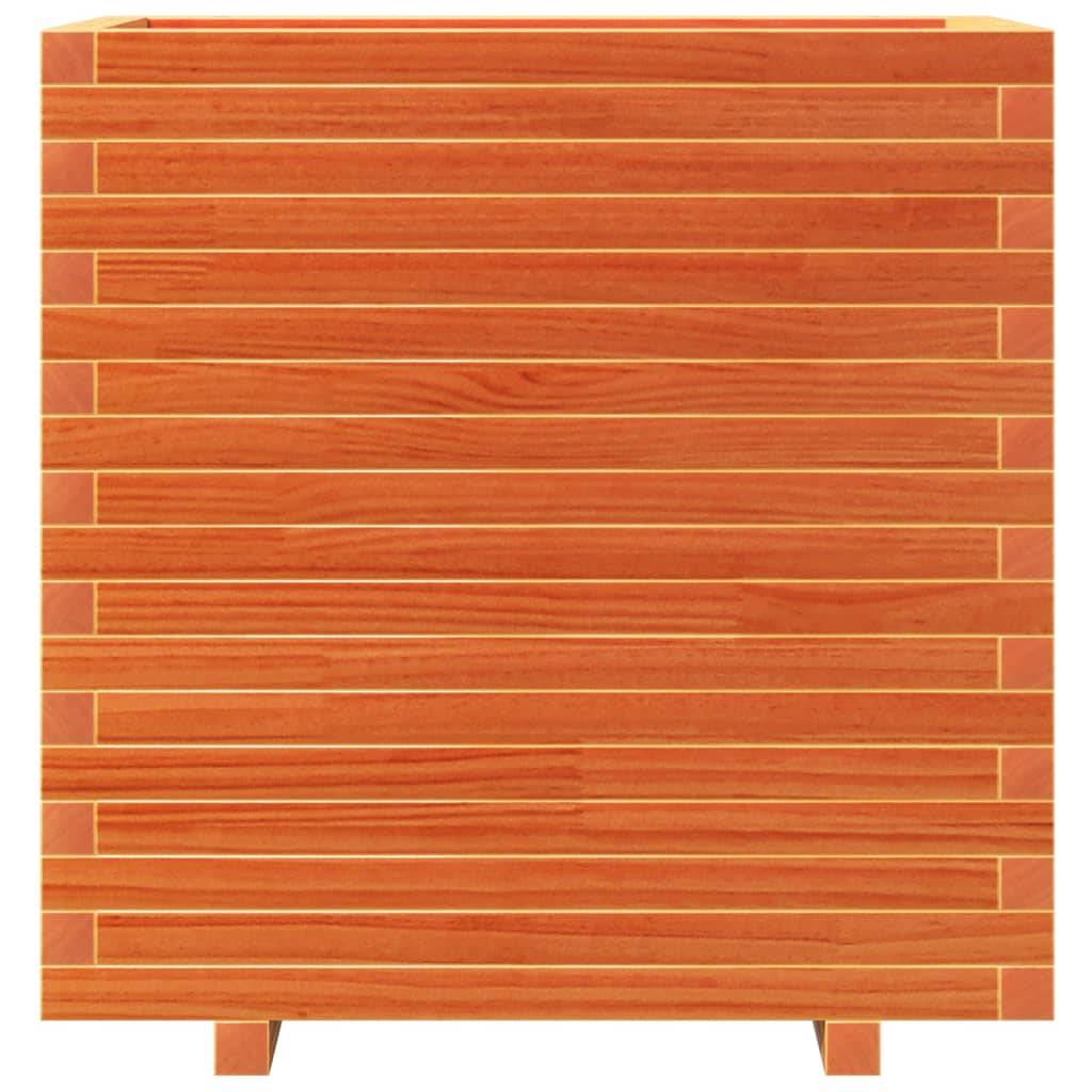 Jardinière | Pot de fleurs | Cache-pot | Bac à fleurs cire marron 70x40x72,5 cm bois de pin massif - Image 5