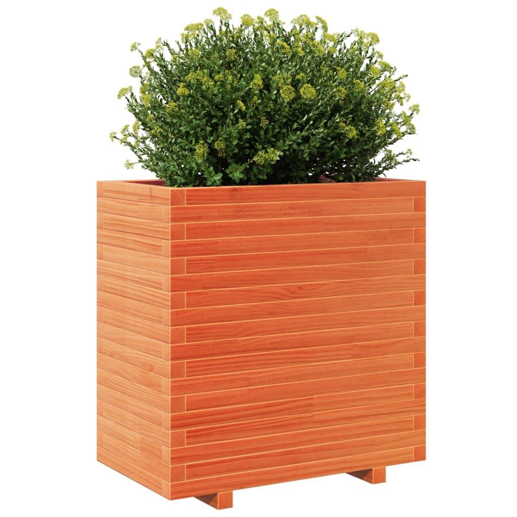 Jardinière | Pot de fleurs | Cache-pot | Bac à fleurs cire marron 70x40x72,5 cm bois de pin massif - Image 4