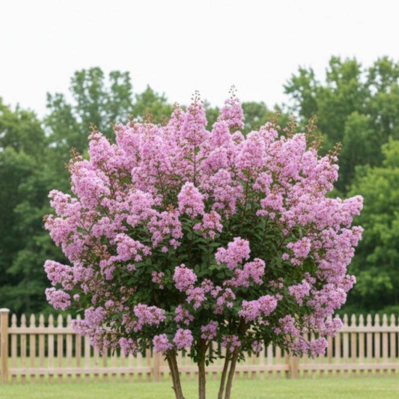 Lilas des Indes Muskogee, Lagerstroemia à fleurs Rose/ - feuillage Caduc - Pot de 7,5L - 80/100 cm - Image 4