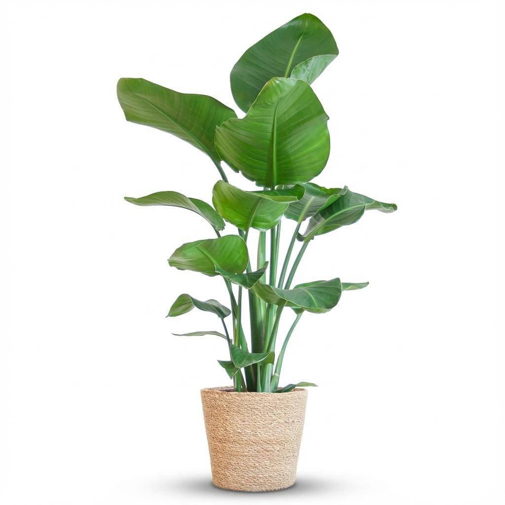 Strelitzia Nicolai - Pot de 21cm - Hauteur 80cm - Panier - Plantes d'intérieur