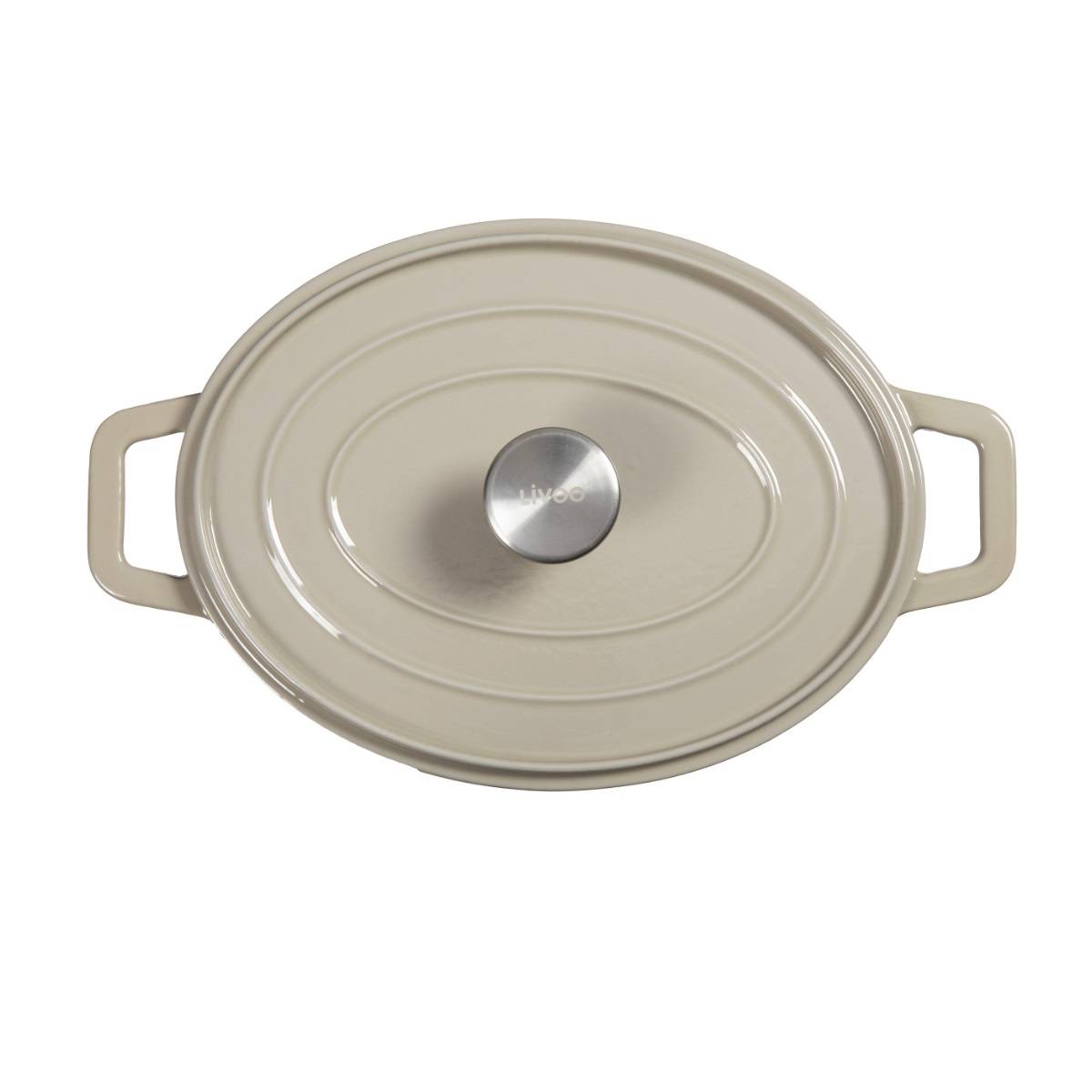 Cocotte Ovale Fontignac N°29 – Fonte émaillée – Dégradé Marron/beige – France