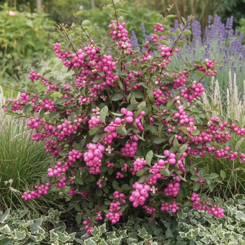 Symphorine Magic Berry, Symphoricarpos à fleurs Blanche - feuillage Caduc - Pot de 3L - 20/40 cm- hauteur à maturité De 2,50 m à 3,00 m - Image 3