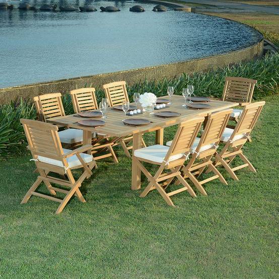 Table extensible teck massif Constantine 174/234 x100 cm - TECK'Attitude - Image 3