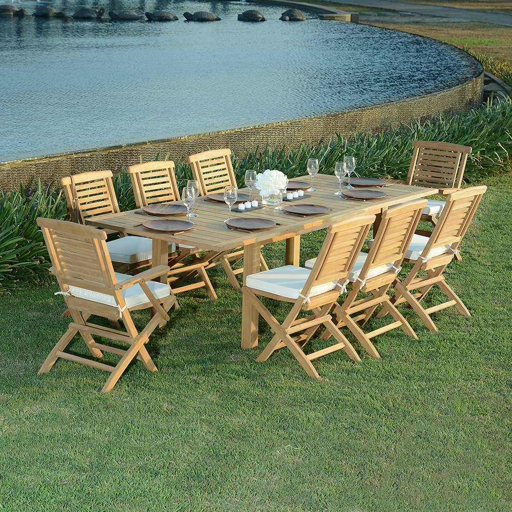 Table extensible teck massif Constantine 174/234 x100 cm - TECK'Attitude - Image 3