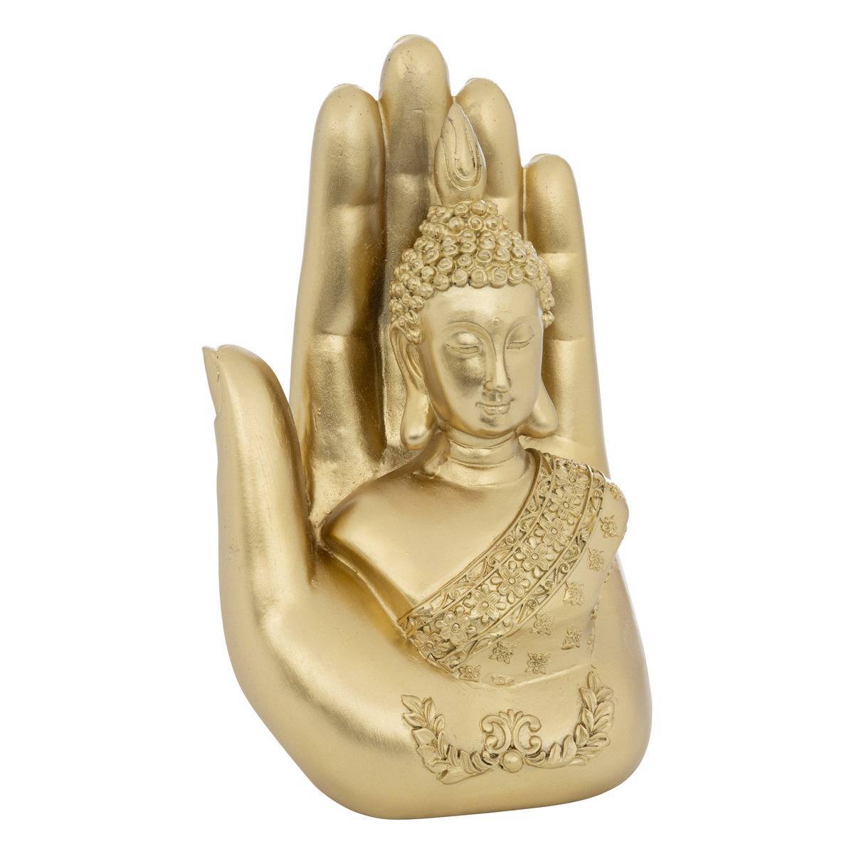 Atmosphera - Bouddha main déo Andy H.18cm résine doré - Atmosphera Créateur d'intérieur - Image 2
