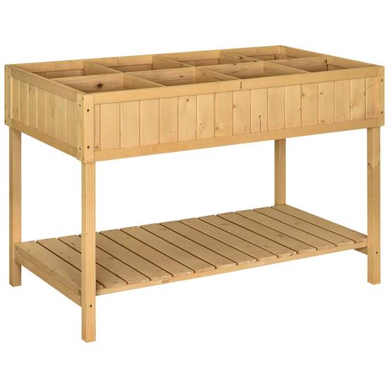 Carré potager sur pieds bois massif jardin culture ergonomique 8 bacs 110cm - ComfortXL Outdoor Living - Image 1