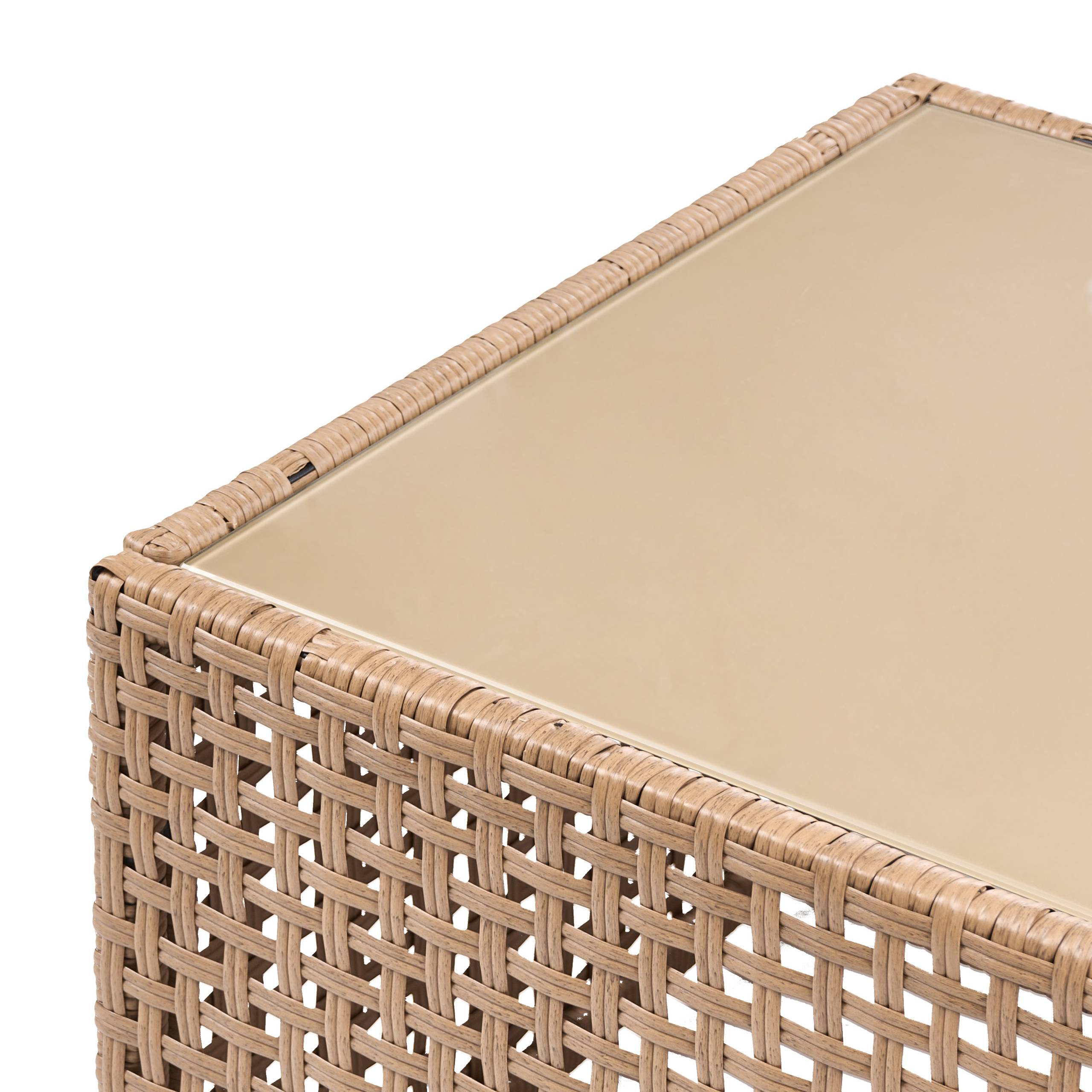 Beliani - Set de salon, 6 Personnes Polyrotin Beige clair OMEGANA - Beliani - Image 8