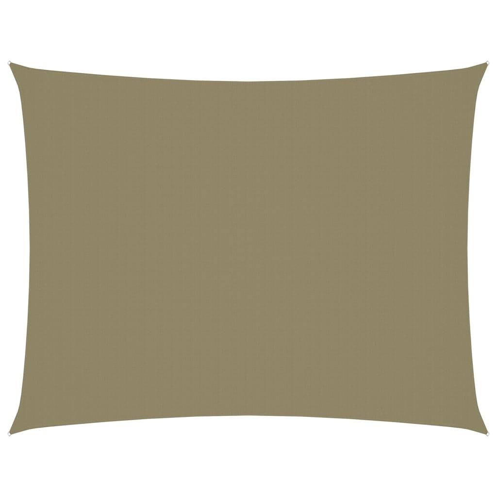 Helloshop26 - Voile d'ombrage parasol tissu oxford rectangulaire 6 x 8 m beige - Image 1