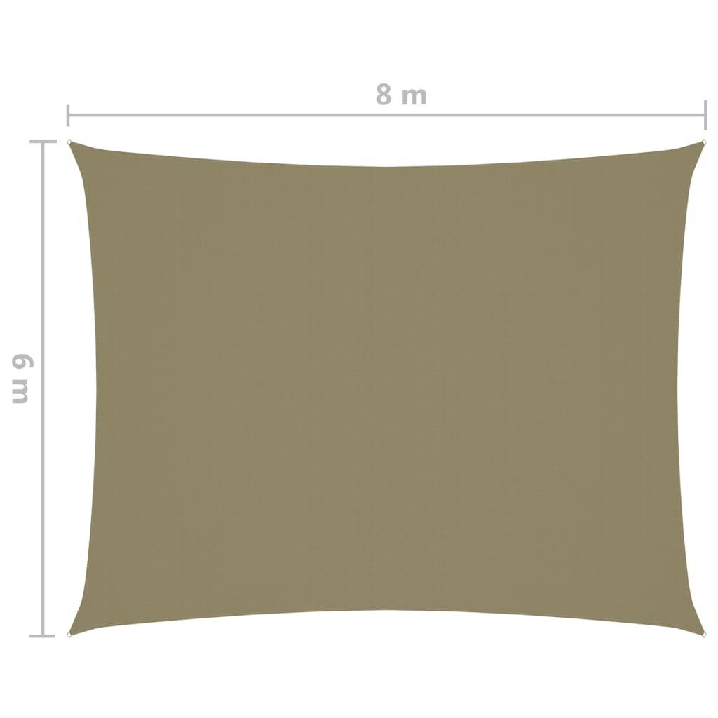 Helloshop26 - Voile d'ombrage parasol tissu oxford rectangulaire 6 x 8 m beige - Image 6