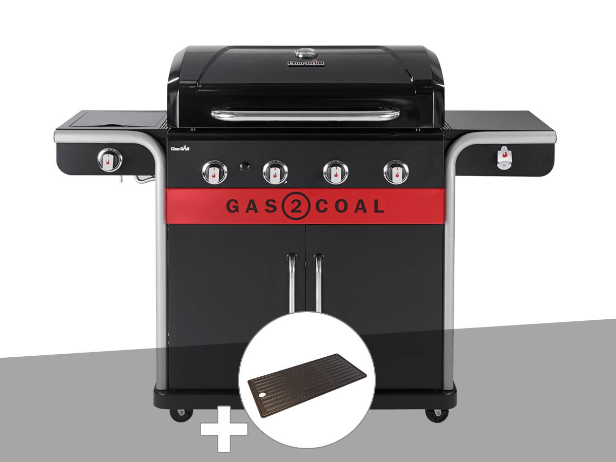 Char-broil - Barbecue à gaz et à charbon Gas2Coal 2.0 4B + Plancha - Char-Broil - Image 1