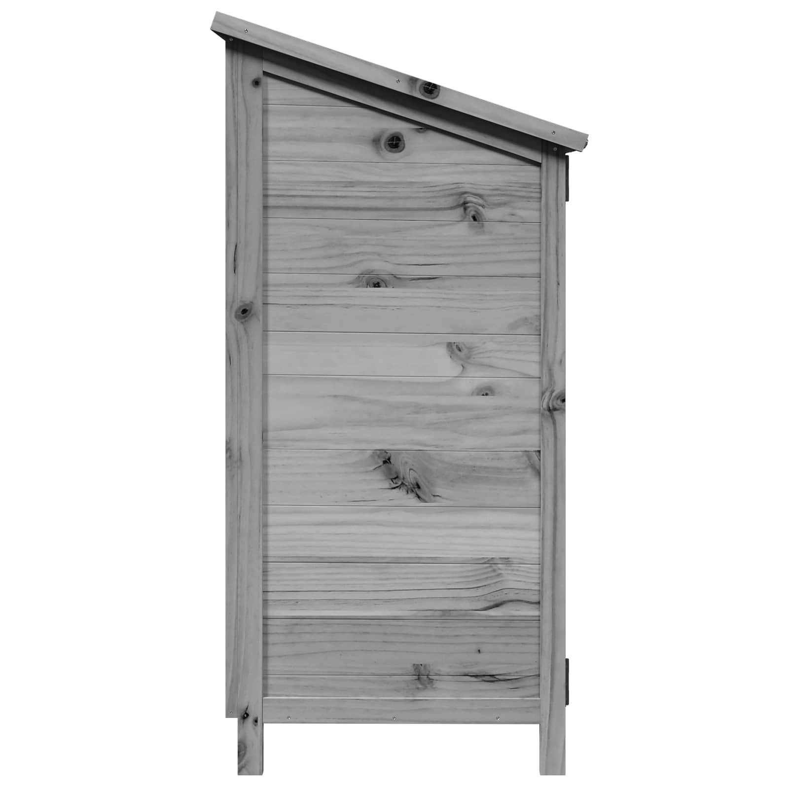 Vidaxl - Abri de jardin Gris 59 x 56 x 113,5 cm Bois d'ingénierie vidaXL 42033438 - Image 7