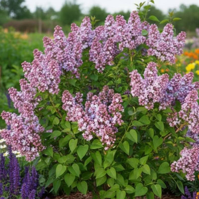 Lilas commun Michel Buchner, Syringa à fleurs Violette - feuillage Caduc - Pot de 7,5L - 60/80 cm-  hauteur à maturité De 2,50 m à 3,00 m - Image 3
