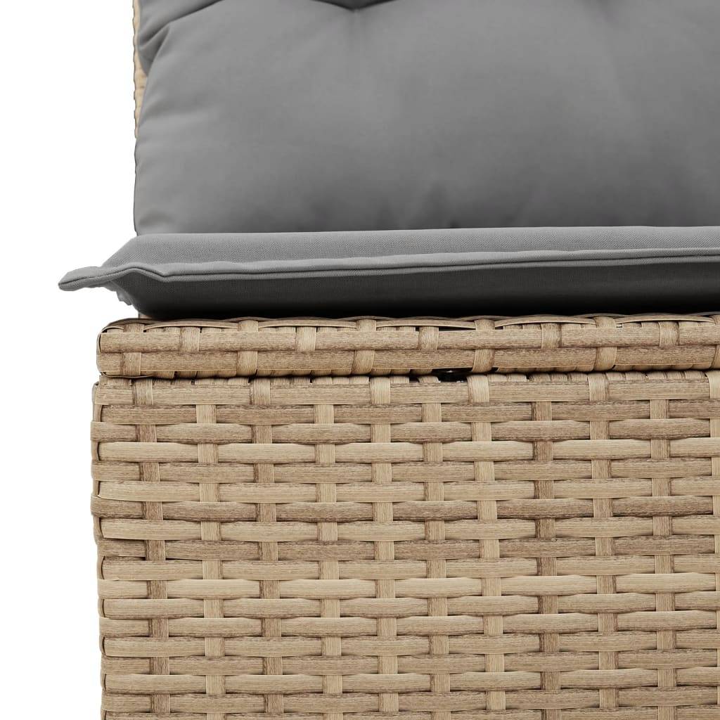 ComfortXL - Salon de jardin gris clair 7 pcs en résine tressée modulable avec repose-pied pour balcon et jardin Beige – ComfortXL Outdoor Living - Image 7