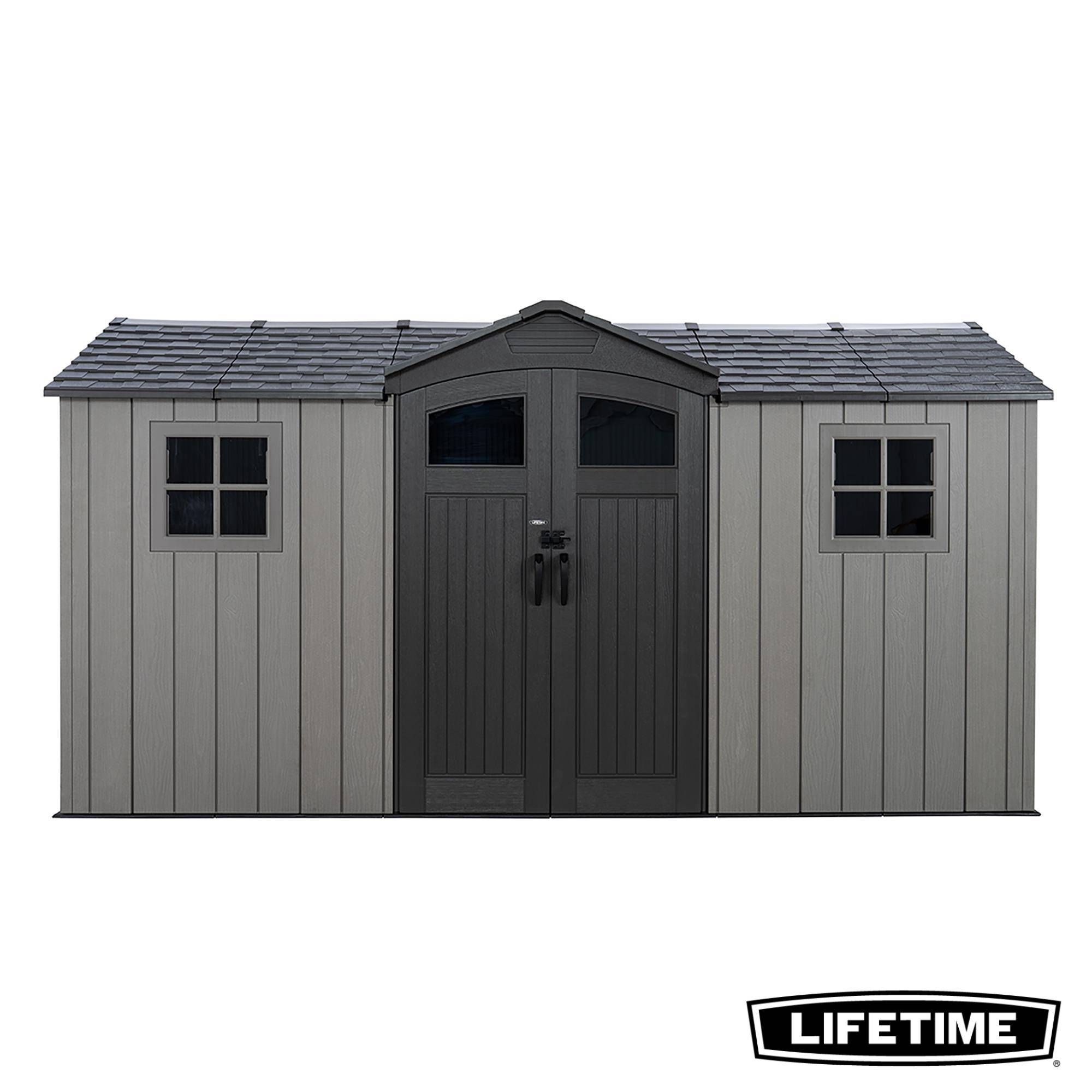 Lifetime - Abri de jardin résine 8.2 m2 (4.26 x 2.14 m) LIFETIME #60477 - Image 1