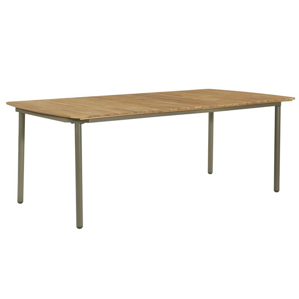 Vidaxl - Mobilier à dîner d'extérieur 9pcs Bois d'acacia solide et acier vidaXL 47296 - Image 2