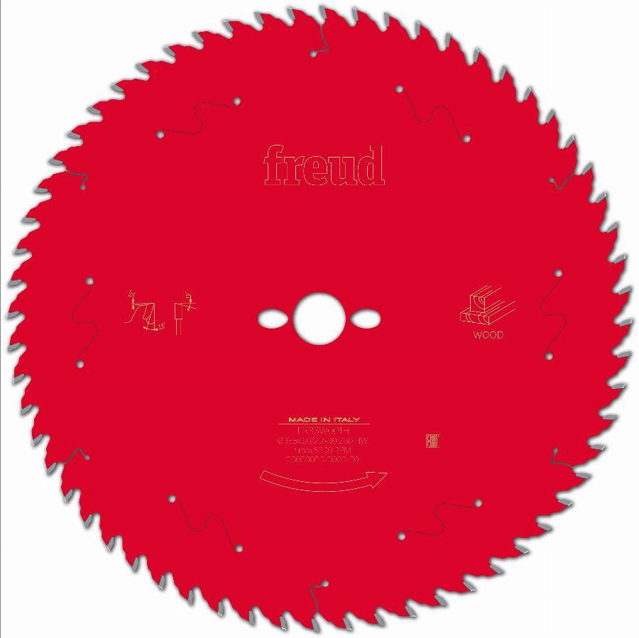 Lame pour scie circulaire portative FREUD - Ø355 3/2,2 AL30 Z60 BA 15° - F03FS09743 -FR33W001H