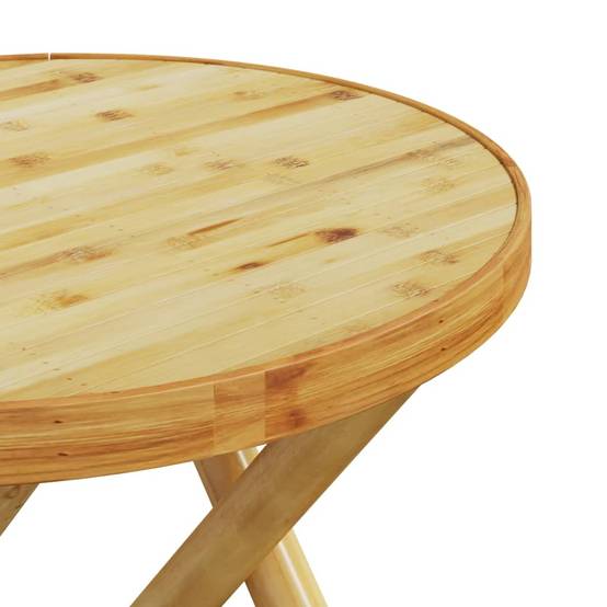 Petite Table de Jardin Ronde Pliable Ø45cm en Bambou, Style Bistrot pour Balcon – ComfortXL Outdoor Living - Image 7