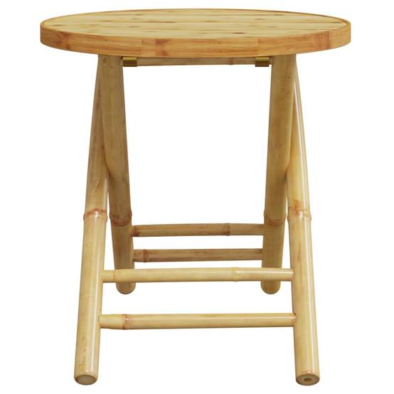 Petite Table de Jardin Ronde Pliable Ø45cm en Bambou, Style Bistrot pour Balcon – ComfortXL Outdoor Living - Image 4