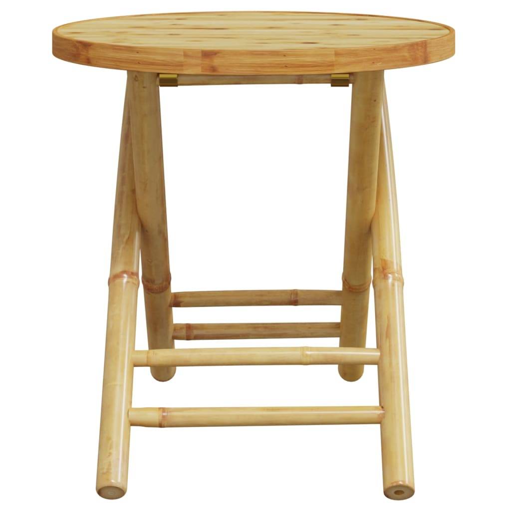 Petite Table de Jardin Ronde Pliable Ø45cm en Bambou, Style Bistrot pour Balcon – ComfortXL Outdoor Living - Image 4