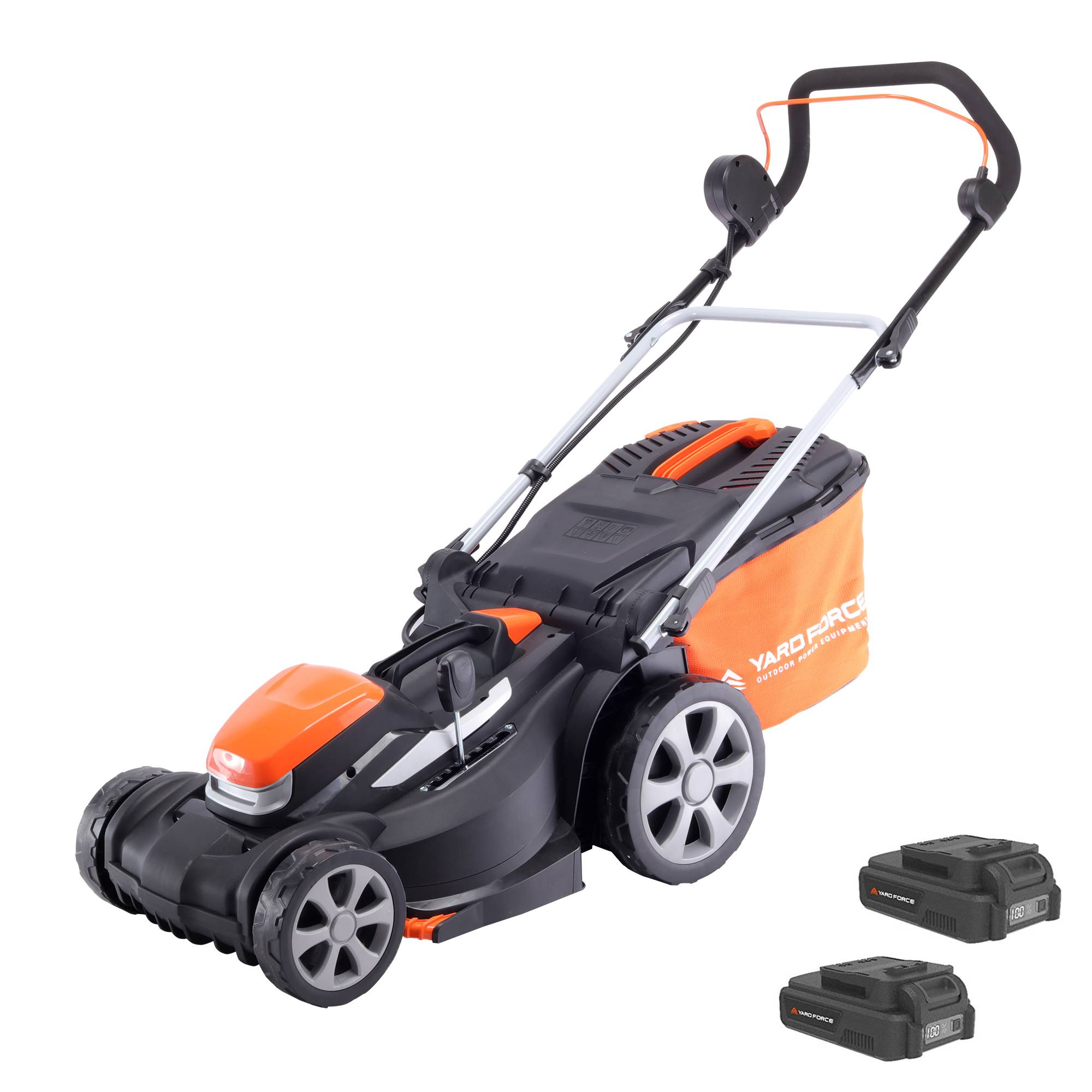 Tondeuse à gazon rotative sans fil 40cm, avec double batterie lithium ion 2x20V et chargeur rapide Yard Force LM C40A