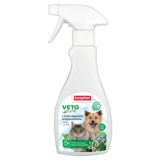 Lotion répulsive antiparasitaire VETOpure : 250 ml BEAPHAR