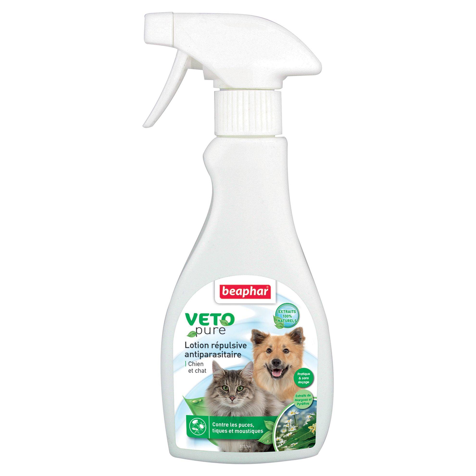 Lotion répulsive antiparasitaire VETOpure : 250 ml BEAPHAR