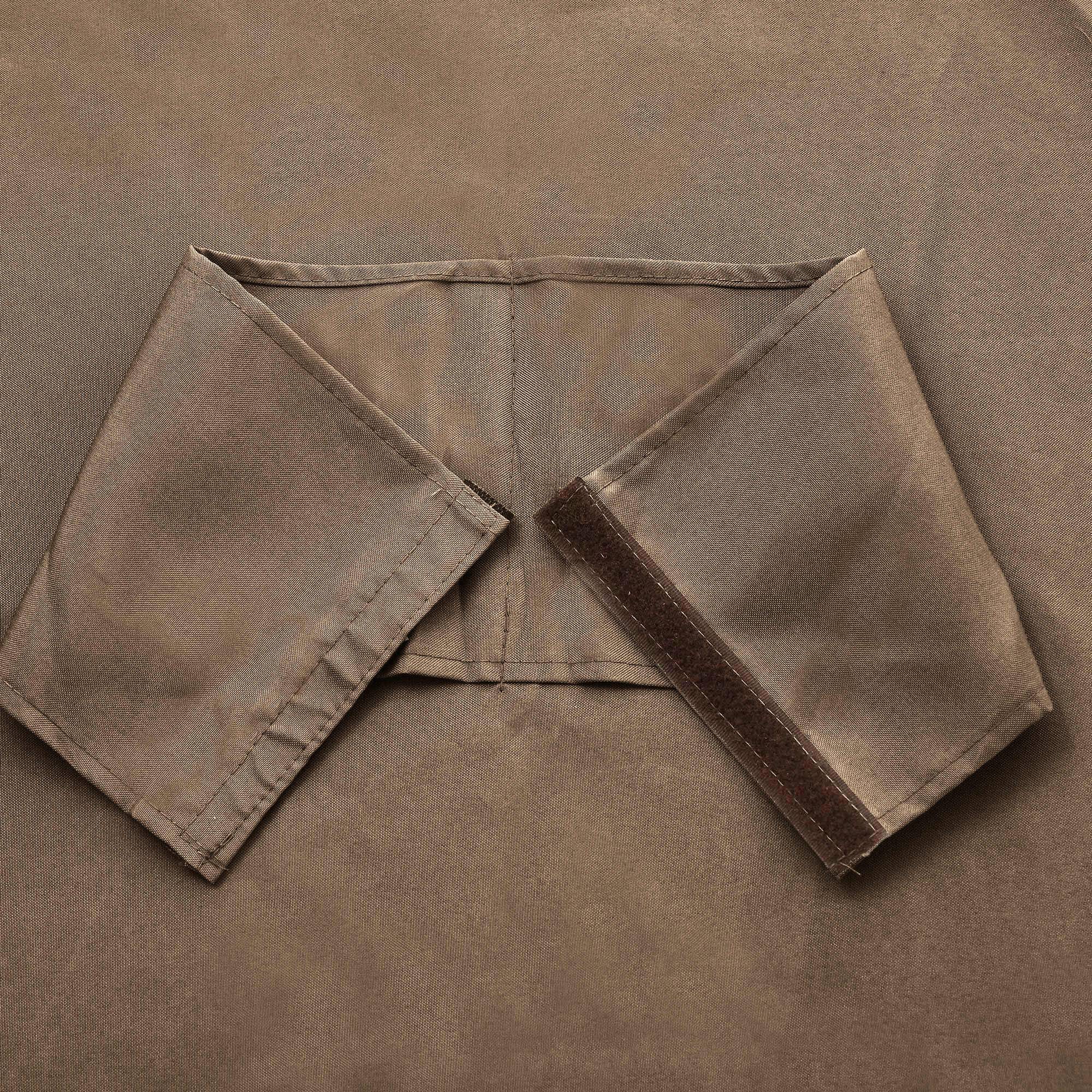 Lot de 4 Parois Latérales pour Tonnelle 3x3m Polyester avec Crochets et Zips Marron - ComfortXL Outdoor Living - Image 10