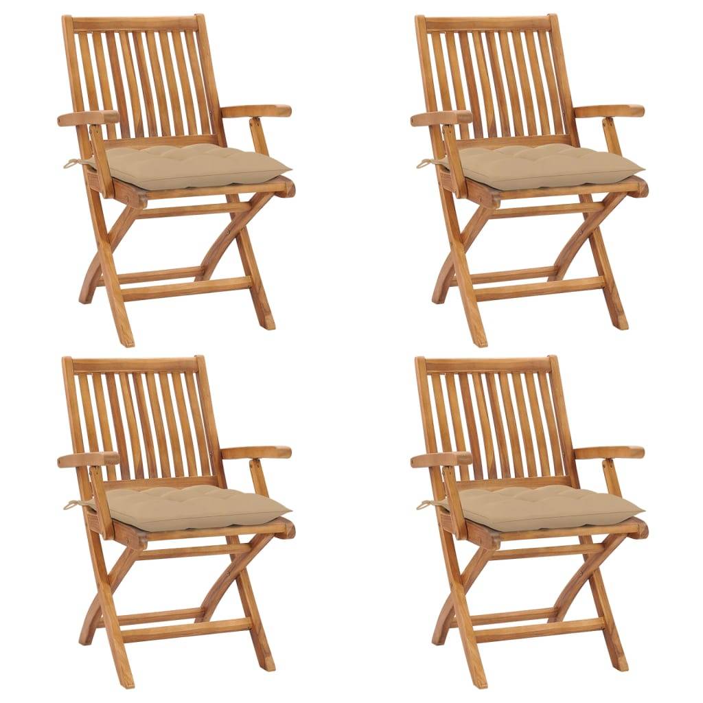 Prolenta Premium - Lot de 4 Chaise bois composite  Louan Beige 56 X 58 X 88 cm  - P87209B - Image 1